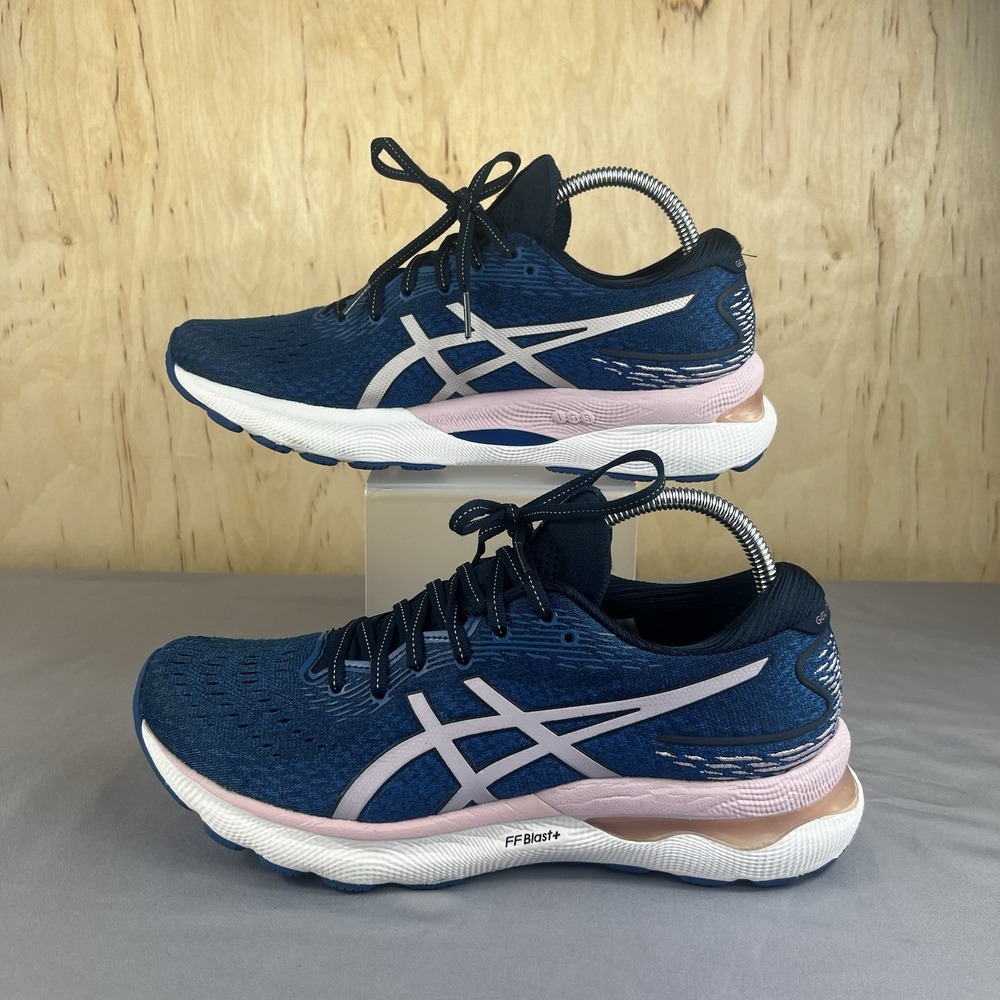 ASICS Gel Nimbus 24 Women's Size 10 Blue Running Shoes Sneakers 1012B201 Used